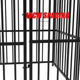 Darrahopens Pet Care > Dog Supplies > Dog Kennels Pawhub Heavy Duty Dog Cage Black Metal Kennel Indoor Outdoor 3M