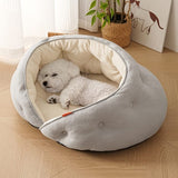 Darrahopens Pet Care > Dog Supplies > Dog Kennels Semi-Enclosed Pet Bed with Plush Comfort and Anti-Slip Base – Ideal for Cats and Small to Medium Dogs Seeking a Cozy, Secure Sleep Spot for All Seasons (S, Pink) In Australia - Darrahopens
