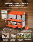 Darrahopens Pet Care > Dog Supplies > Dog Kennels VEVOR 2 Tiers Chicken Nesting Boxes, 6 Compartments, Metal Egg Laying Boxes with Protective Collection Lids, Roll Out Nesting Box, Easy to Assemble, Ideal for Hens, Ducks, Chickens, and Other Poultry