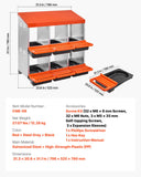 Darrahopens Pet Care > Dog Supplies > Dog Kennels VEVOR 2 Tiers Chicken Nesting Boxes, 6 Compartments, Metal Egg Laying Boxes with Protective Collection Lids, Roll Out Nesting Box, Easy to Assemble, Ideal for Hens, Ducks, Chickens, and Other Poultry
