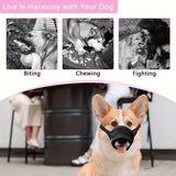 Darrahopens Pet Care > Dog Supplies > Dog Muzzles 3 Pcs Size S Black Breathable Mesh Dog Muzzle - Soft & Comfortable Guard to Prevent Biting, Allows Panting and Drinking