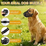 Darrahopens Pet Care > Dog Supplies > Dog Muzzles Dog Muzzle, Soft Breathable Dog Muzzles Suitable Dogs, Adjustable Basket Muzzles Prevents Chewing and Biting for Grooming Trimming Training(M)