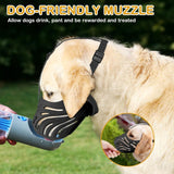 Darrahopens Pet Care > Dog Supplies > Dog Muzzles Dog Muzzle, Soft Breathable Dog Muzzles Suitable Dogs, Adjustable Basket Muzzles Prevents Chewing and Biting for Grooming Trimming Training(M)