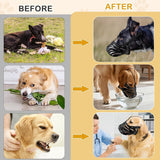 Darrahopens Pet Care > Dog Supplies > Dog Muzzles Dog Muzzle, Soft Breathable Dog Muzzles Suitable Dogs, Adjustable Basket Muzzles Prevents Chewing and Biting for Grooming Trimming Training(S)