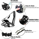 Dog Muzzle with Breathable Mesh and Nylon Headband for Small Medium and Large Dogs, L