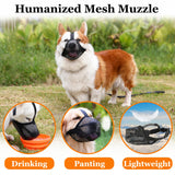 Darrahopens Pet Care > Dog Supplies > Dog Muzzles Soft Mesh Dog Muzzle for Small Medium Large Dogs – Breathable Adjustable Anti-Bite Chewing Guard with Overhead Strap – Fits Labrador, German Shepherd, Golden Retriever – 5 Sizes (Grey,L)