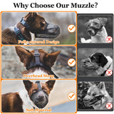 Darrahopens Pet Care > Dog Supplies > Dog Muzzles Soft Mesh Dog Muzzle for Small Medium Large Dogs – Breathable Adjustable Anti-Bite Chewing Guard with Overhead Strap – Fits Labrador, German Shepherd, Golden Retriever – 5 Sizes (Grey,L)