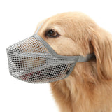 Darrahopens Pet Care > Dog Supplies > Dog Muzzles Soft Mesh Dog Muzzle for Small Medium Large Dogs – Breathable Adjustable Anti-Bite Chewing Guard with Overhead Strap – Fits Labrador, German Shepherd, Golden Retriever – 5 Sizes (Grey,M)