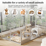 Darrahopens Pet Care > Dog Supplies > Dog Playpens & Gates 10-Piece Large Thicken Acrylic Dog Playpen Puppy Birth Fence with Waterproof Mat