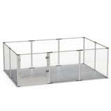 Darrahopens Pet Care > Dog Supplies > Dog Playpens & Gates 10-Piece Large Thicken Acrylic Dog Playpen Puppy Birth Fence with Waterproof Mat