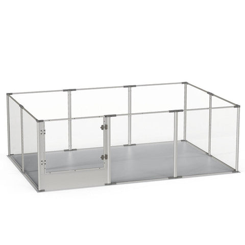 Darrahopens Pet Care > Dog Supplies > Dog Playpens & Gates 10-Piece Large Thicken Acrylic Dog Playpen Puppy Birth Fence with Waterproof Mat