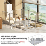 Darrahopens Pet Care > Dog Supplies > Dog Playpens & Gates 10-Piece Large Thicken Acrylic Dog Playpen Puppy Birth Fence with Waterproof Mat