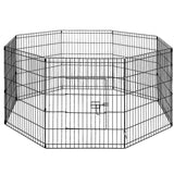 Darrahopens Pet Care > Dog Supplies > Dog Playpens & Gates 24" 8 Panel Pet Dog Playpen Puppy Exercise Cage Enclosure Fence Play Pen
