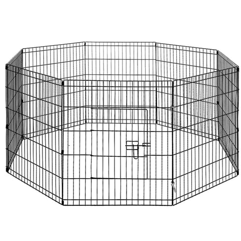 Darrahopens Pet Care > Dog Supplies > Dog Playpens & Gates 24" 8 Panel Pet Dog Playpen Puppy Exercise Cage Enclosure Fence Play Pen