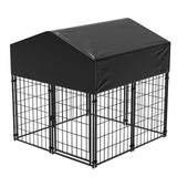 Darrahopens Pet Care > Dog Supplies > Dog Playpens & Gates Dog Playpen House Heavy Duty Large Outdoor Dog Kennel Anti-rust Metal Pet Crate
