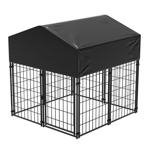 Darrahopens Pet Care > Dog Supplies > Dog Playpens & Gates Dog Playpen House Heavy Duty Large Outdoor Dog Kennel Anti-rust Metal Pet Crate