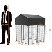 Darrahopens Pet Care > Dog Supplies > Dog Playpens & Gates Dog Playpen House Heavy Duty Large Outdoor Dog Kennel Anti-rust Metal Pet Crate