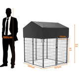 Darrahopens Pet Care > Dog Supplies > Dog Playpens & Gates Dog Playpen House Heavy Duty Large Outdoor Dog Kennel Anti-rust Metal Pet Crate