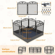 Darrahopens Pet Care > Dog Supplies > Dog Playpens & Gates Fin Heavy Duty Dog Play Pen Enclosure Whelping Cage With Fertility Mat Puppy Playpen