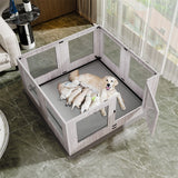 Darrahopens Pet Care > Dog Supplies > Dog Playpens & Gates Fin Xl Safest Tempered Glass Dog Whelping Pen Box Shatter-Proof Playpen Exercise Box