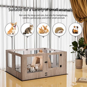Darrahopens Pet Care > Dog Supplies > Dog Playpens & Gates Fin Xl Safest Tempered Glass Dog Whelping Pen Box Shatter-Proof Playpen Exercise Box