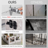 Darrahopens Pet Care > Dog Supplies > Dog Playpens & Gates Fin Xl Safest Tempered Glass Dog Whelping Pen Box Shatter-Proof Playpen Exercise Box