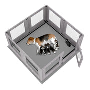 Darrahopens Pet Care > Dog Supplies > Dog Playpens & Gates Fin Xl Safest Tempered Glass Dog Whelping Pen Box Shatter-Proof Playpen Exercise Box
