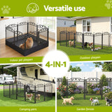 Darrahopens Pet Care > Dog Supplies > Dog Playpens & Gates i.Pet Pet Dog Playpen Heavy-Duty Enclosure Multi-Configuration Indoor Outdoor Black