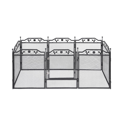 Darrahopens Pet Care > Dog Supplies > Dog Playpens & Gates i.Pet Pet Dog Playpen Heavy-Duty Enclosure Multi-Configuration Indoor Outdoor Black