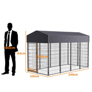 Darrahopens Pet Care > Dog Supplies > Dog Playpens & Gates Jumbo Outdoor Dog Kennel Heavy Duty Pet Playpen Pre-galvanized Animal Cage Fence