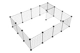 Darrahopens Pet Care > Dog Supplies > Dog Playpens & Gates Pet Playpen Foldable Metal Pet Cage Enclosure Puppy Fence 16 Panels with Connection Clips for Small Animal Puppy Rabbit Kitten Turtle Indoor Outdoor Black