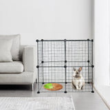 Darrahopens Pet Care > Dog Supplies > Dog Playpens & Gates Pet Playpen Foldable Metal Pet Cage Enclosure Puppy Fence 16 Panels with Connection Clips for Small Animal Puppy Rabbit Kitten Turtle Indoor Outdoor Black