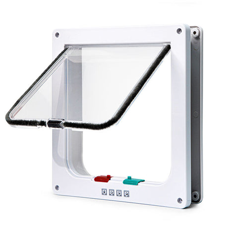 Darrahopens Pet Care > Dog Supplies > Dog Playpens & Gates Secure 4-Way Locking Pet Door for Cats & Small Dogs - Easy Access Flap for Doors, Walls & Glass(Size XL)