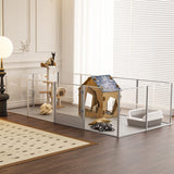 Darrahopens Pet Care > Dog Supplies > Dog Playpens & Gates Versatile Sleek Thick Acrylic Pet Playpen Dog Puppies Run Kennel Rabbit Play Pen