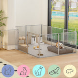 Darrahopens Pet Care > Dog Supplies > Dog Playpens & Gates Versatile Sleek Thick Acrylic Pet Playpen Dog Puppies Run Kennel Rabbit Play Pen