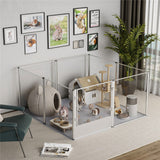 Darrahopens Pet Care > Dog Supplies > Dog Playpens & Gates Versatile Sleek Thick Acrylic Pet Playpen Dog Puppies Run Kennel Rabbit Play Pen