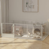 Darrahopens Pet Care > Dog Supplies > Dog Playpens & Gates Versatile Sleek Thick Acrylic Pet Playpen Dog Puppies Run Kennel Rabbit Play Pen