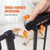 Darrahopens Pet Care > Dog Supplies > Dog Playpens & Gates VEVOR Baby Gate, 749-1229 mm Extra Wide, 762 mm High, Dog Gate for Stairs Doorways and House, Easy Step Walk Thru Auto Close Child Gate Pet Security Gate with Pressure Mount and Wall Mount Kit, Black