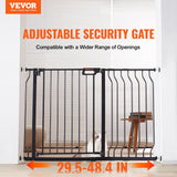 Darrahopens Pet Care > Dog Supplies > Dog Playpens & Gates VEVOR Baby Gate, 749-1229 mm Extra Wide, 762 mm High, Dog Gate for Stairs Doorways and House, Easy Step Walk Thru Auto Close Child Gate Pet Security Gate with Pressure Mount and Wall Mount Kit, Black