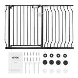 Darrahopens Pet Care > Dog Supplies > Dog Playpens & Gates VEVOR Baby Gate, 749-1229 mm Extra Wide, 762 mm High, Dog Gate for Stairs Doorways and House, Easy Step Walk Thru Auto Close Child Gate Pet Security Gate with Pressure Mount and Wall Mount Kit, Black