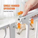 Darrahopens Pet Care > Dog Supplies > Dog Playpens & Gates VEVOR Baby Gate, 749-1346 mm Extra Wide, 762 mm High, Dog Gate for Stairs Doorways and House, Easy Step Walk Thru Auto Close Child Gate Pet Security Gate with Pressure Mount and Wall Mount Kit, White