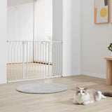 Darrahopens Pet Care > Dog Supplies > Dog Playpens & Gates VEVOR Baby Gate, 749-1346 mm Extra Wide, 762 mm High, Dog Gate for Stairs Doorways and House, Easy Step Walk Thru Auto Close Child Gate Pet Security Gate with Pressure Mount and Wall Mount Kit, White