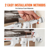 Darrahopens Pet Care > Dog Supplies > Dog Playpens & Gates VEVOR Baby Gate, 749-1346 mm Extra Wide, 762 mm High, Dog Gate for Stairs Doorways and House, Easy Step Walk Thru Auto Close Child Gate Pet Security Gate with Pressure Mount and Wall Mount Kit, White