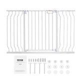 Darrahopens Pet Care > Dog Supplies > Dog Playpens & Gates VEVOR Baby Gate, 749-1346 mm Extra Wide, 762 mm High, Dog Gate for Stairs Doorways and House, Easy Step Walk Thru Auto Close Child Gate Pet Security Gate with Pressure Mount and Wall Mount Kit, White