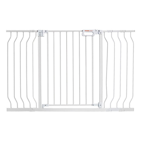 Darrahopens Pet Care > Dog Supplies > Dog Playpens & Gates VEVOR Baby Gate, 749-1346 mm Extra Wide, 762 mm High, Dog Gate for Stairs Doorways and House, Easy Step Walk Thru Auto Close Child Gate Pet Security Gate with Pressure Mount and Wall Mount Kit, White