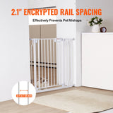 Darrahopens Pet Care > Dog Supplies > Dog Playpens & Gates VEVOR Baby Gate, 749-990 mm Extra Wide, 762 mm High, Dog Gate for Stairs Doorways and House, Easy Step Walk Thru Auto Close Child Gate Pet Security Gate with Pressure Mount Kit & Wall Mount Kit, White