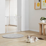 Darrahopens Pet Care > Dog Supplies > Dog Playpens & Gates VEVOR Baby Gate, 749-990 mm Extra Wide, 762 mm High, Dog Gate for Stairs Doorways and House, Easy Step Walk Thru Auto Close Child Gate Pet Security Gate with Pressure Mount Kit & Wall Mount Kit, White