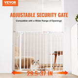 Darrahopens Pet Care > Dog Supplies > Dog Playpens & Gates VEVOR Baby Gate, 749-990 mm Extra Wide, 762 mm High, Dog Gate for Stairs Doorways and House, Easy Step Walk Thru Auto Close Child Gate Pet Security Gate with Pressure Mount Kit & Wall Mount Kit, White