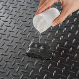 Darrahopens Pet Care > Dog Supplies > Dog Playpens & Gates VEVOR Diamond-Plate Rubber Flooring Roll, 3 mm x 4 ft x 8 ft Garage Floor Mat, SBR Rubber Garage Flooring Roll, Easy to Clean, Diamond Plate Rubber Mat for Under Cars, Garage Industry Gym, Black