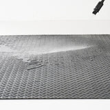 Darrahopens Pet Care > Dog Supplies > Dog Playpens & Gates VEVOR Diamond-Plate Rubber Flooring Roll, 3 mm x 4 ft x 8 ft Garage Floor Mat, SBR Rubber Garage Flooring Roll, Easy to Clean, Diamond Plate Rubber Mat for Under Cars, Garage Industry Gym, Black